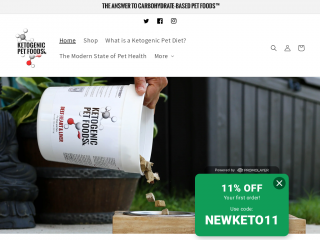 ketogenicpetfoods.com screenshot