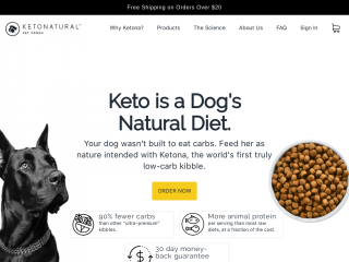 ketonaturalpetfoods.com screenshot