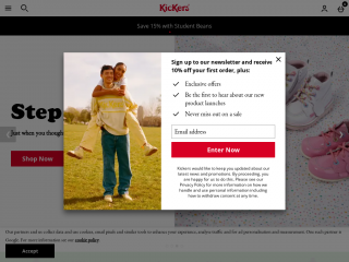 kickers.co.uk screenshot