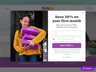 kidstir.com screenshot