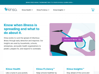 kinsahealth.co screenshot