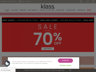 klass.co.uk screenshot