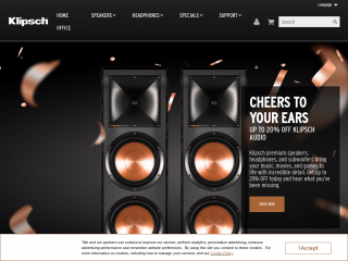 klipsch.com screenshot