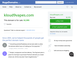 kloud9vapes.com screenshot