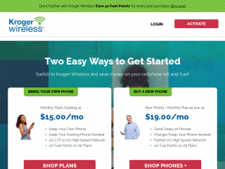 krogerwireless.com screenshot