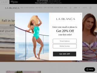 lablancaswim.com screenshot