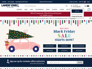 landsend.com screenshot