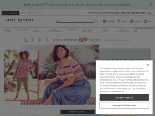 lanebryant.com screenshot