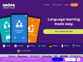 languagedrops.com screenshot