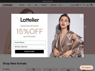 lattelierstore.com screenshot