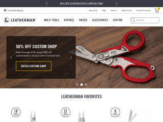 leatherman.com screenshot