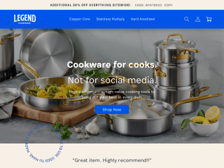 legendcookware.com screenshot