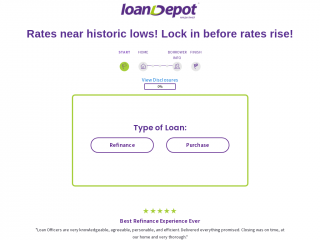 lending.loandepot.com screenshot