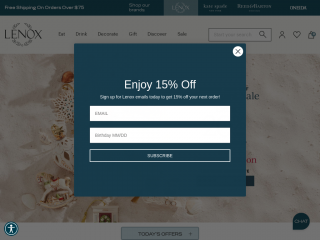 lenox.com screenshot