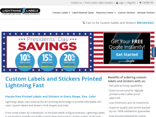 lightninglabels.com screenshot