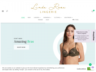 lindaroselingerie.com screenshot