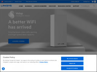 linksys.com screenshot