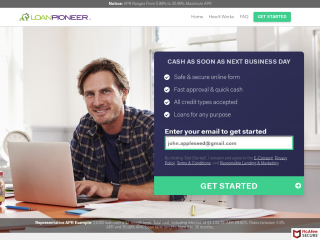 loanpioneer.com screenshot