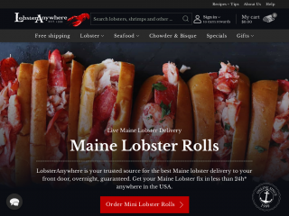lobsteranywhere.com screenshot