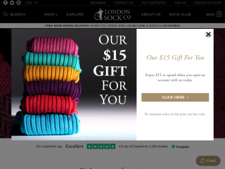 londonsockcompany.com screenshot