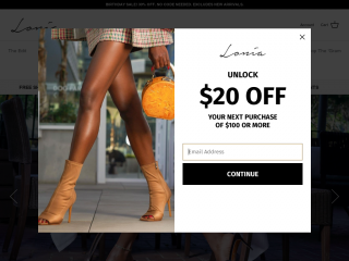 loniashoes.com screenshot