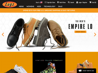 lugz.com screenshot