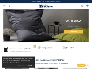 lumaland-beanbag.co.uk screenshot