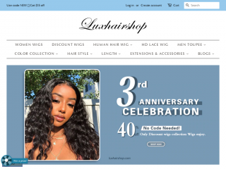 luxhairshop.com screenshot