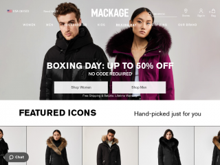 mackage.com screenshot