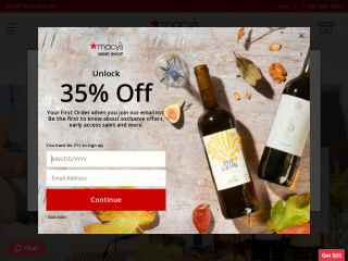 macyswineshop.com screenshot