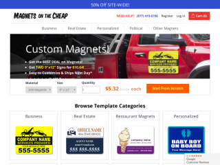 magnetsonthecheap.com screenshot