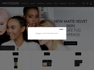 makeupforever.com screenshot