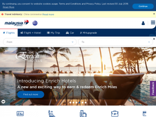 malaysiaairlines.com screenshot