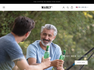 manlytshirt.com screenshot