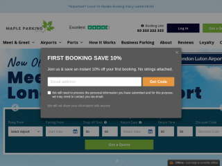 mapleparking.co.uk screenshot