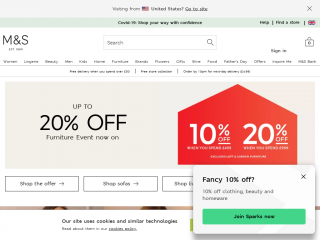 marksandspencer.com screenshot
