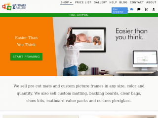 matboardandmore.com screenshot