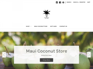 mauicoconutstore.com screenshot