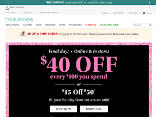 maurices.com screenshot