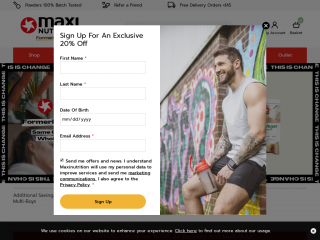 maxinutrition.com screenshot