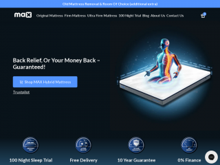 maxmattress.co.uk screenshot