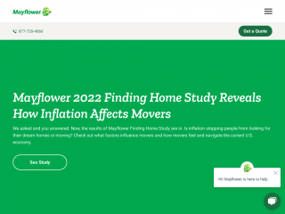 mayflower.com screenshot
