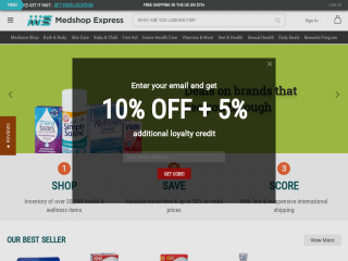 medshopexpress.com screenshot