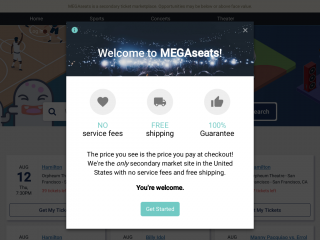 megaseats.com screenshot