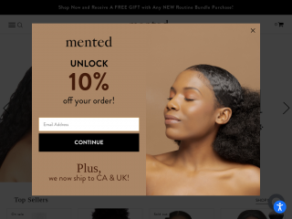 mentedcosmetics.com screenshot