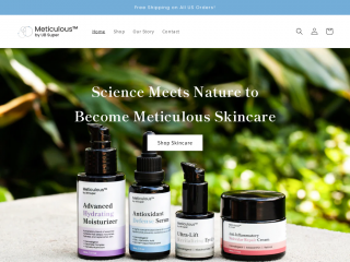 meticulousskincare.com screenshot