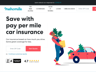 metromile.com screenshot