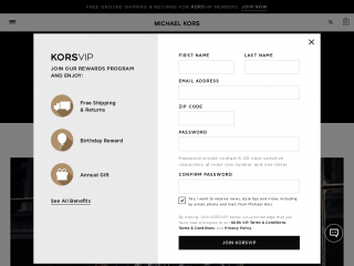 michaelkors.com screenshot