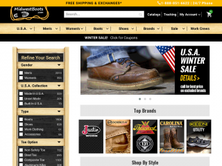 midwestboots.com screenshot