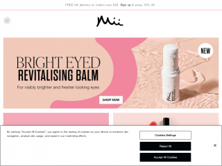 miicosmetics.com screenshot